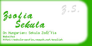 zsofia sekula business card